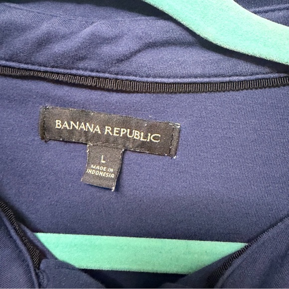 Banana Republic Navy Polo Shirt Men's L Classic Casual Preppy Essential Capsule - Picture 4 of 4